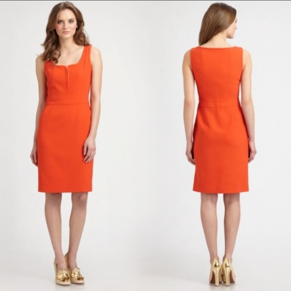 Tory Burch Orange "Zachary" Dress - Size 8